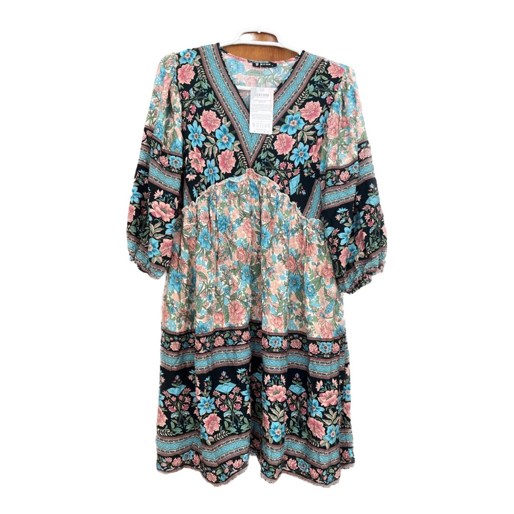 Floral Midi Dress, NWT
